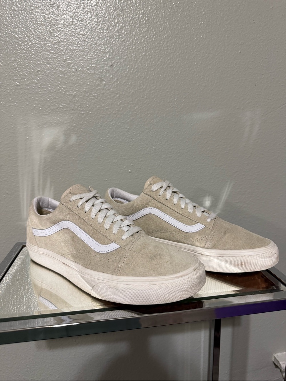 Vans Old Skool Eco Dry Suede Beige Cream Sneakers Men’s 10.5 Women’s 12